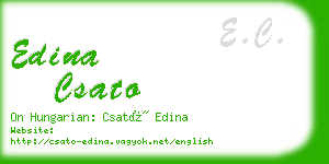 edina csato business card